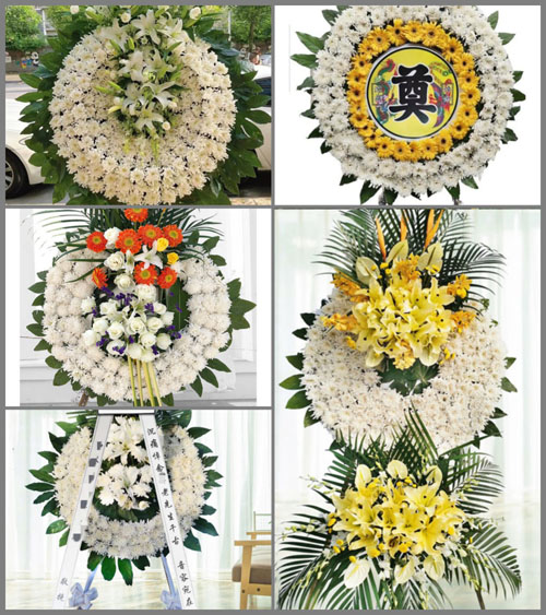 湖北孝感市大悟县芳畈镇东升村花圈速递